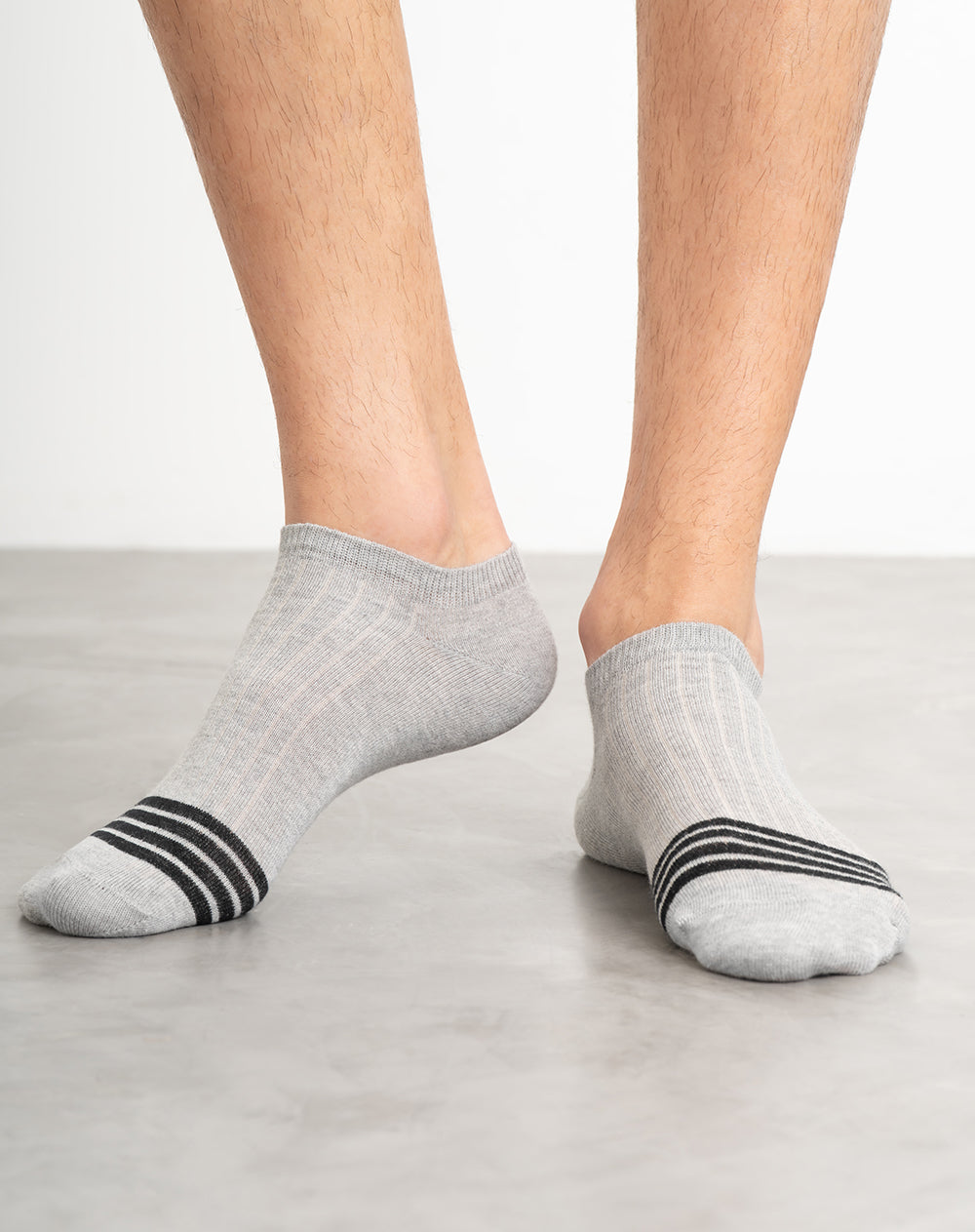 Medias hombre tobillera corta grises | 10-12
