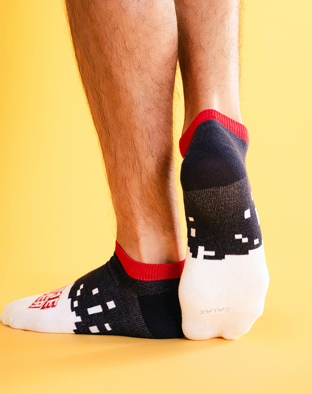 Medias hombre tobillera corta azules dibujo | 10-12