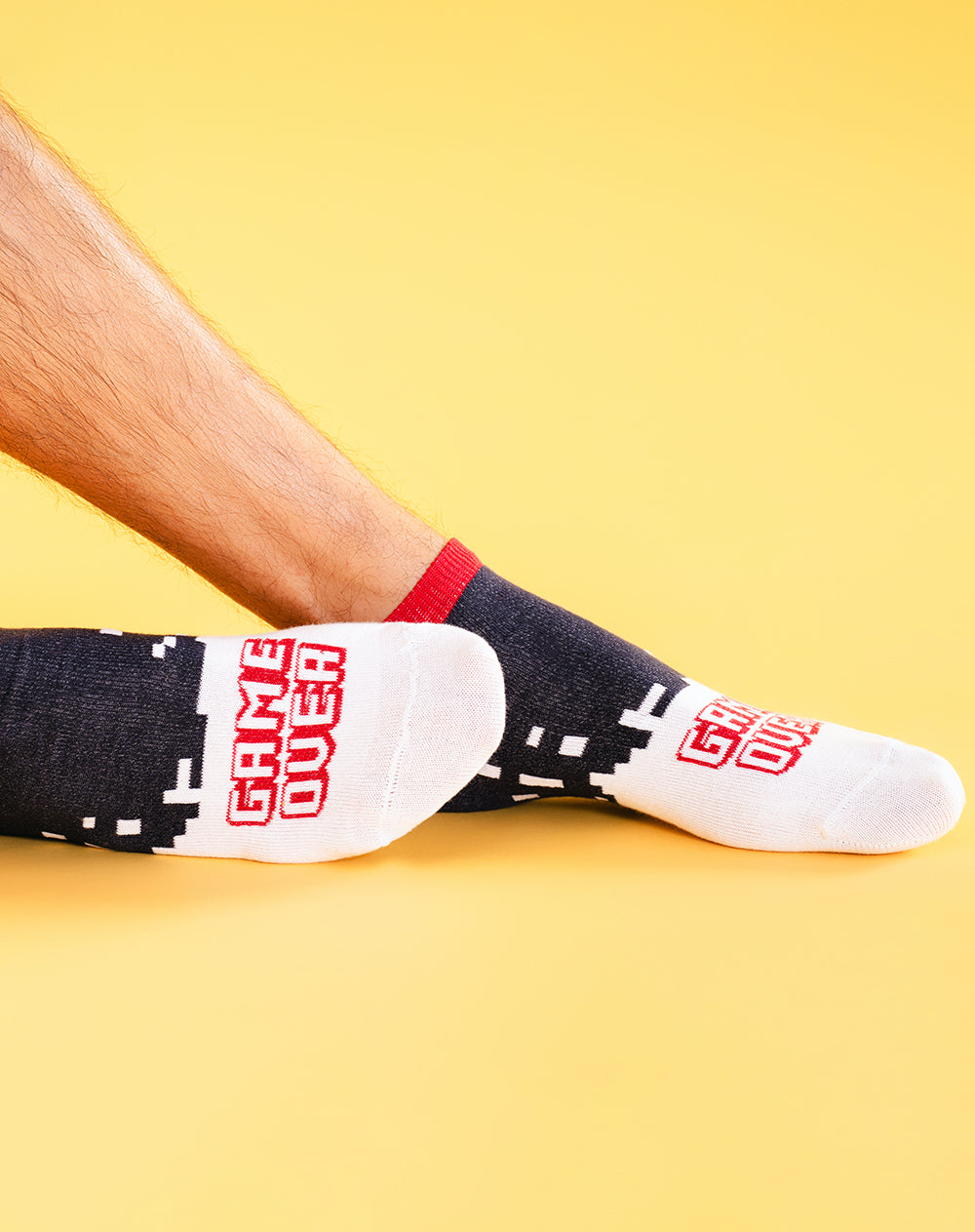 Medias hombre tobillera corta azules dibujo | 10-12