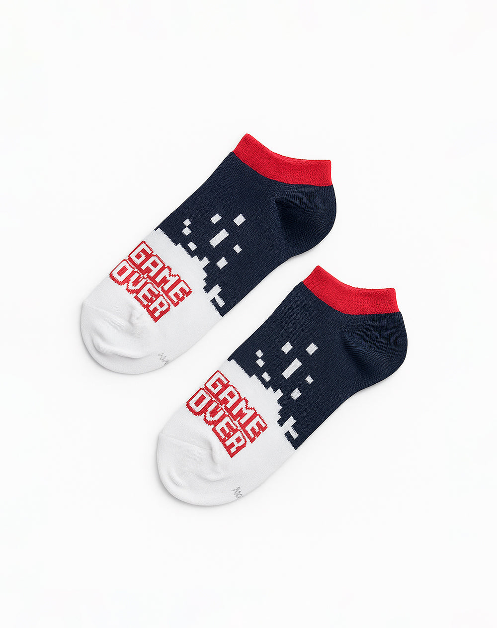 Medias hombre tobillera corta azules dibujo | 10-12