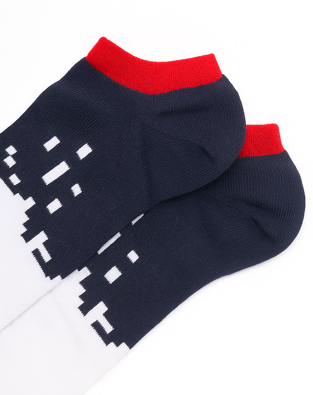 Medias hombre tobillera corta azules dibujo | 10-12