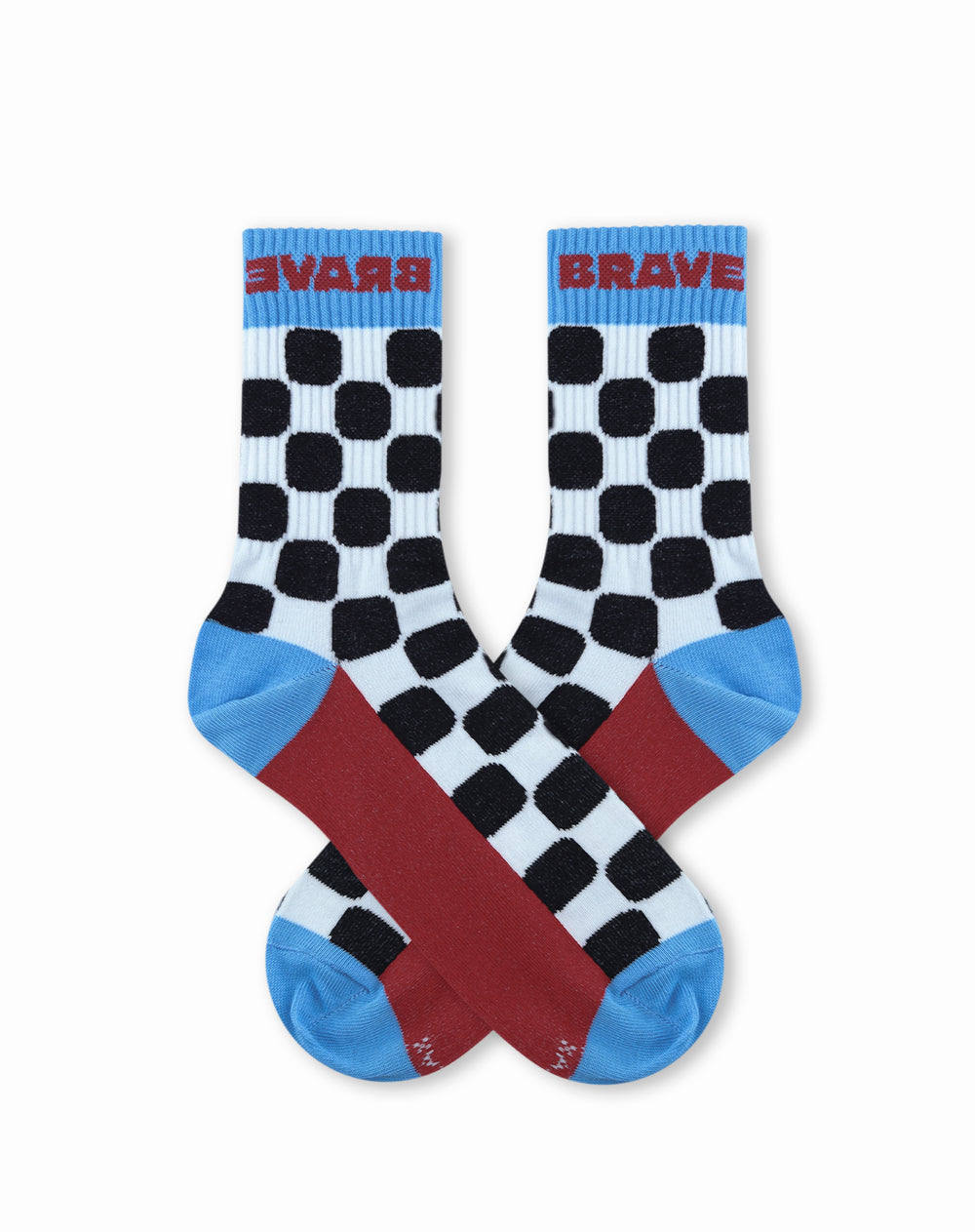 Medias hombre largas blancas cuadros | 10-12