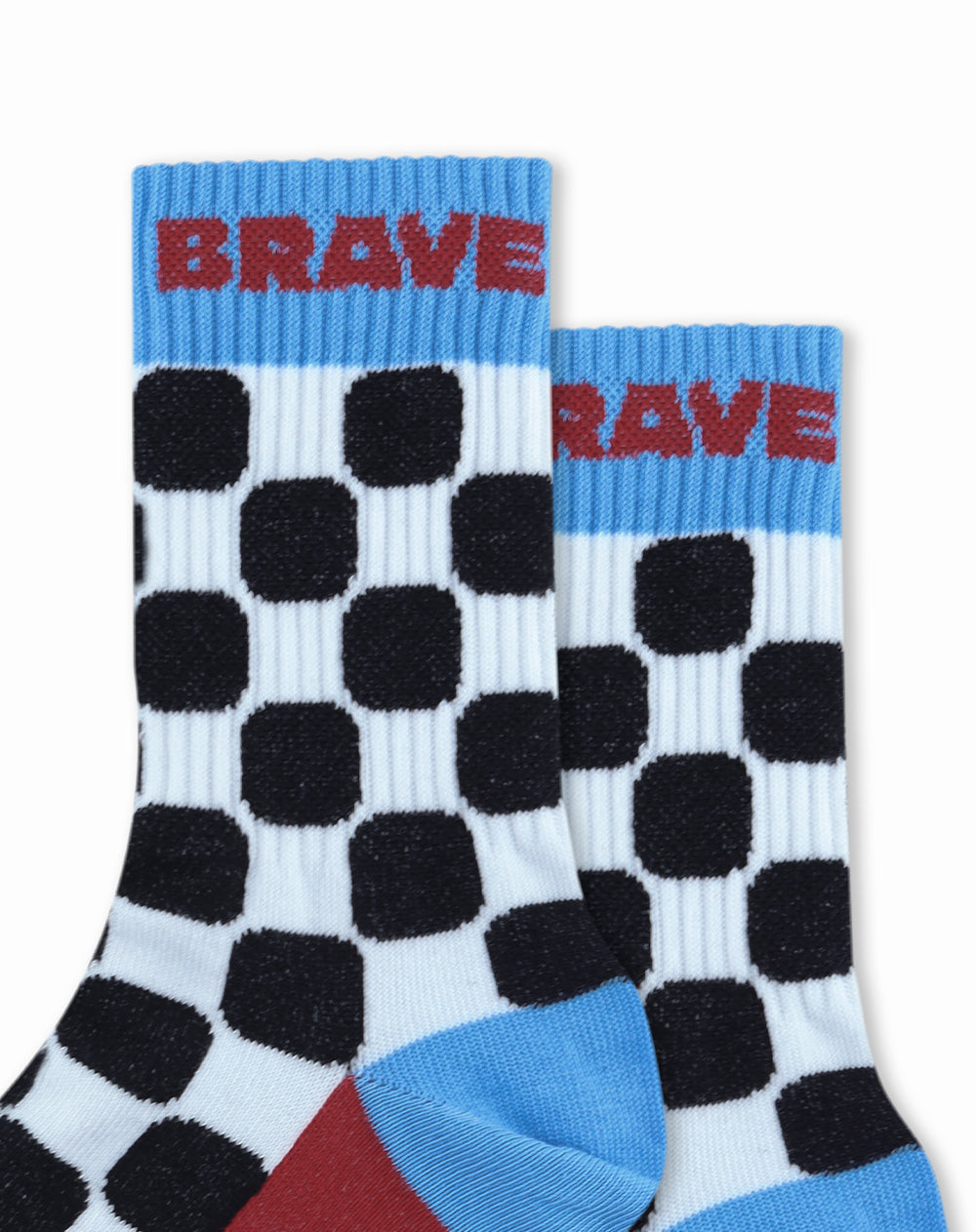 Medias hombre largas blancas cuadros | 10-12