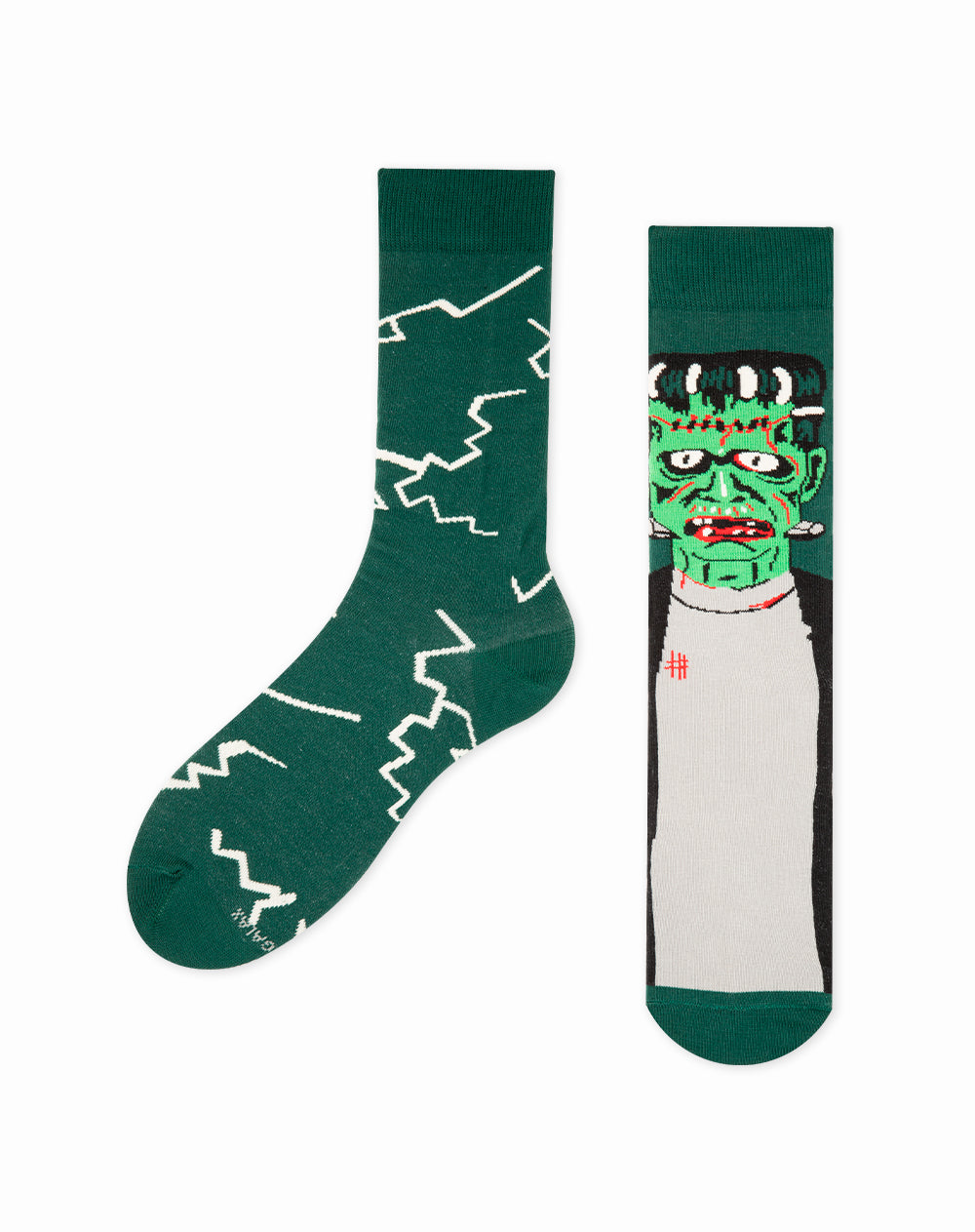 Medias  unisex largas halloween verdes frankenstein