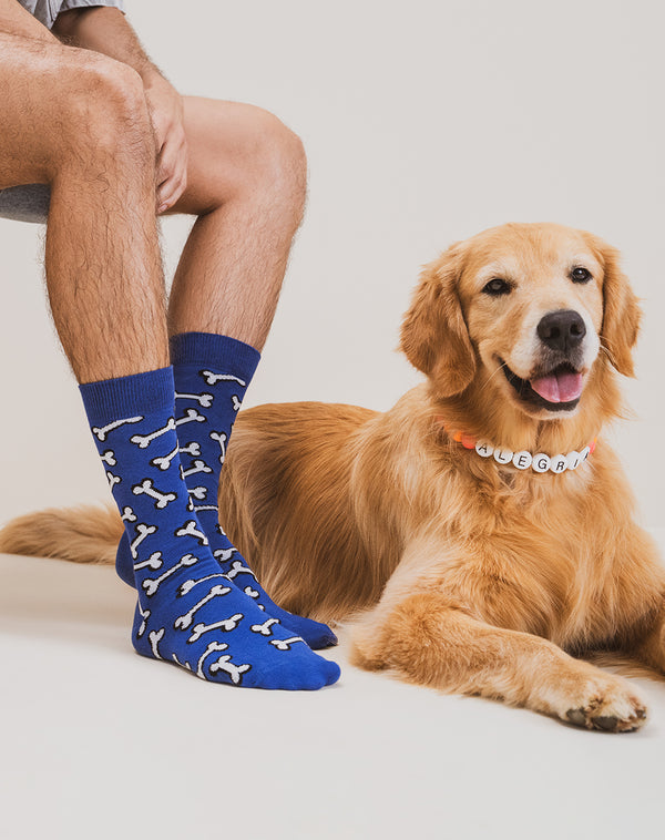 Medias unisex largas azules huesos Ringo+Galax