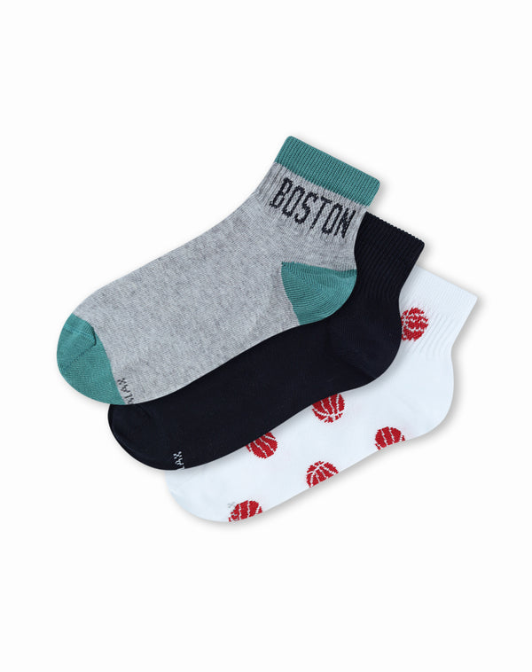 3 pares de medias tobilleras surtido
