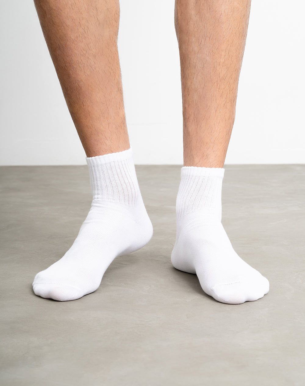 Medias para hombre tobilleras paquete x5 unds blancas