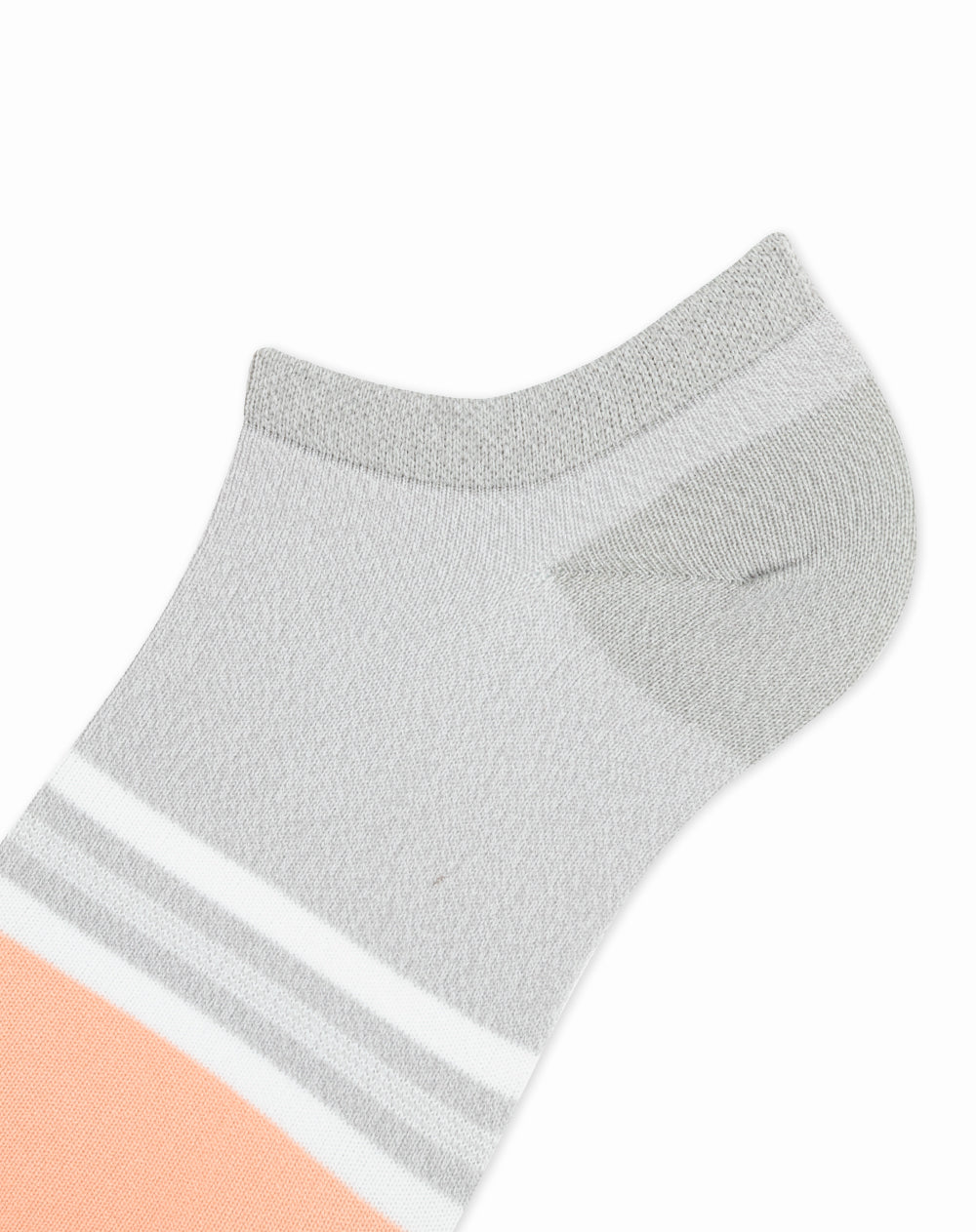 Medias para mujer tobilleras cortas  grises y punta naranja