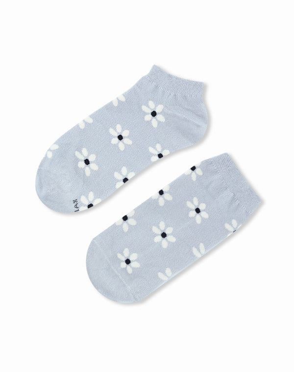 Medias tobilleras gris jaspe dibujo