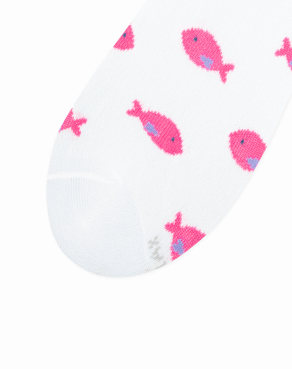 Medias para niñas tobilleras cortas  blancas con peces