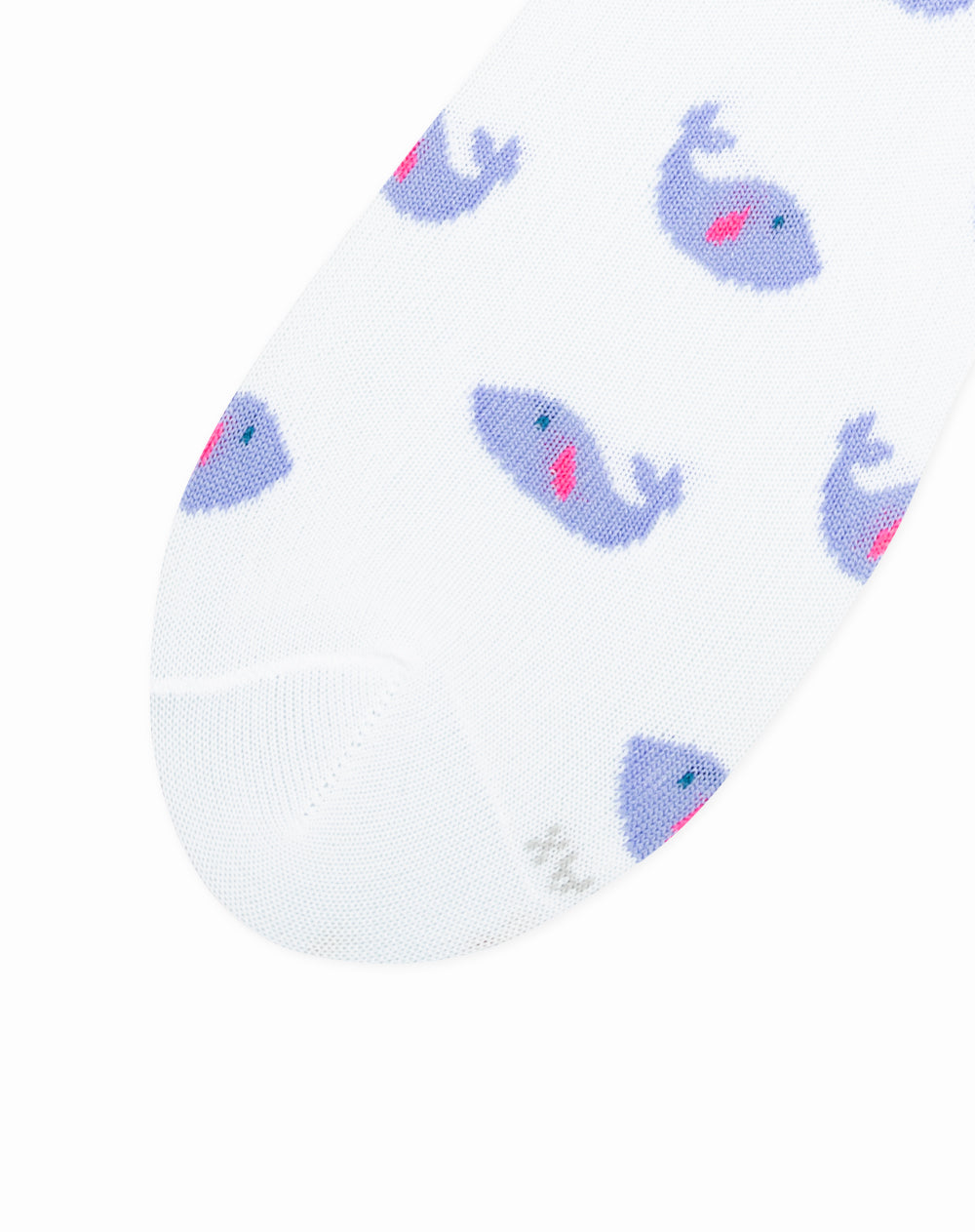 Medias para niñas tobilleras cortas  blancas con ballenas
