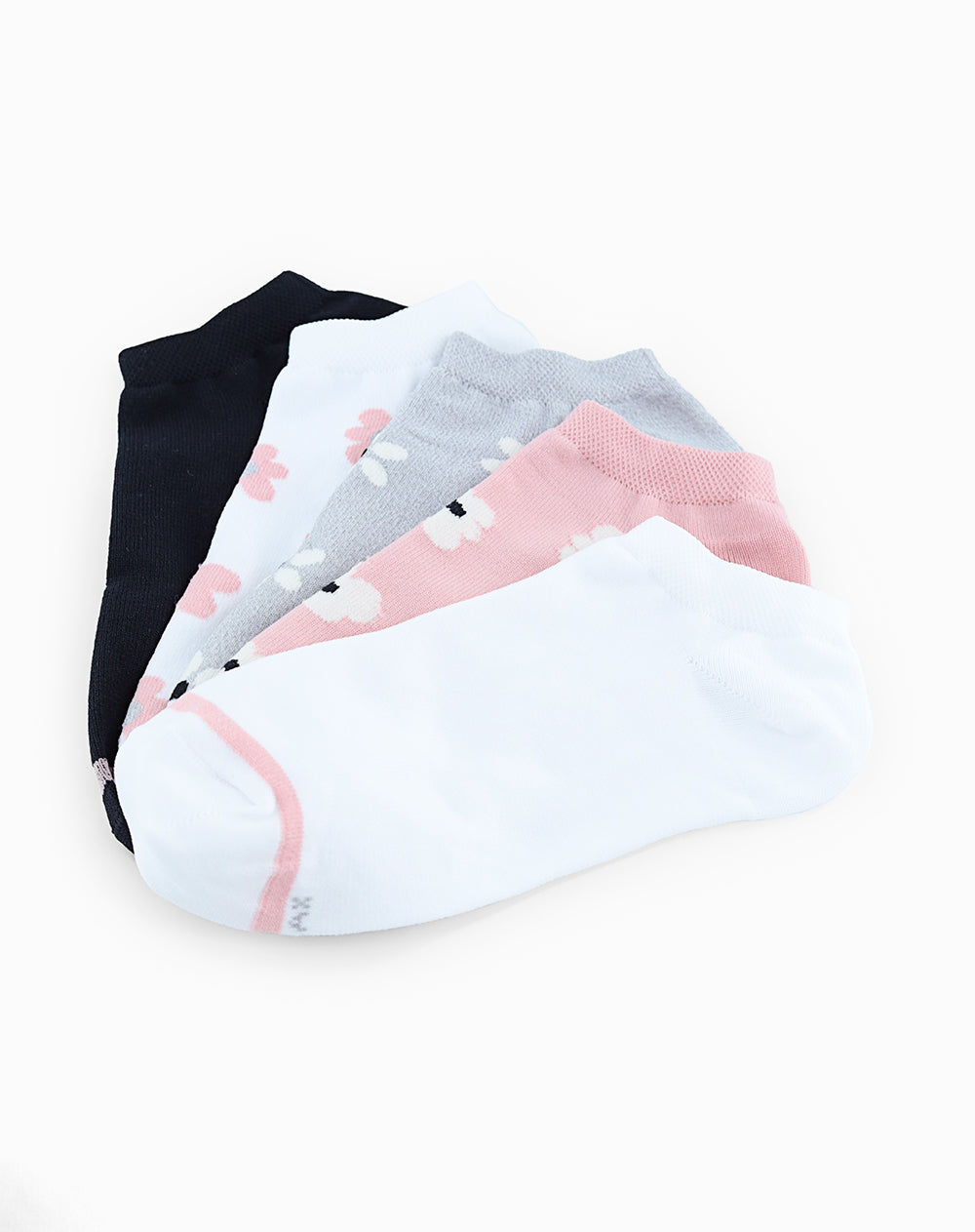 Medias para mujer tobilleras cortas paquete x5 unds surtidas