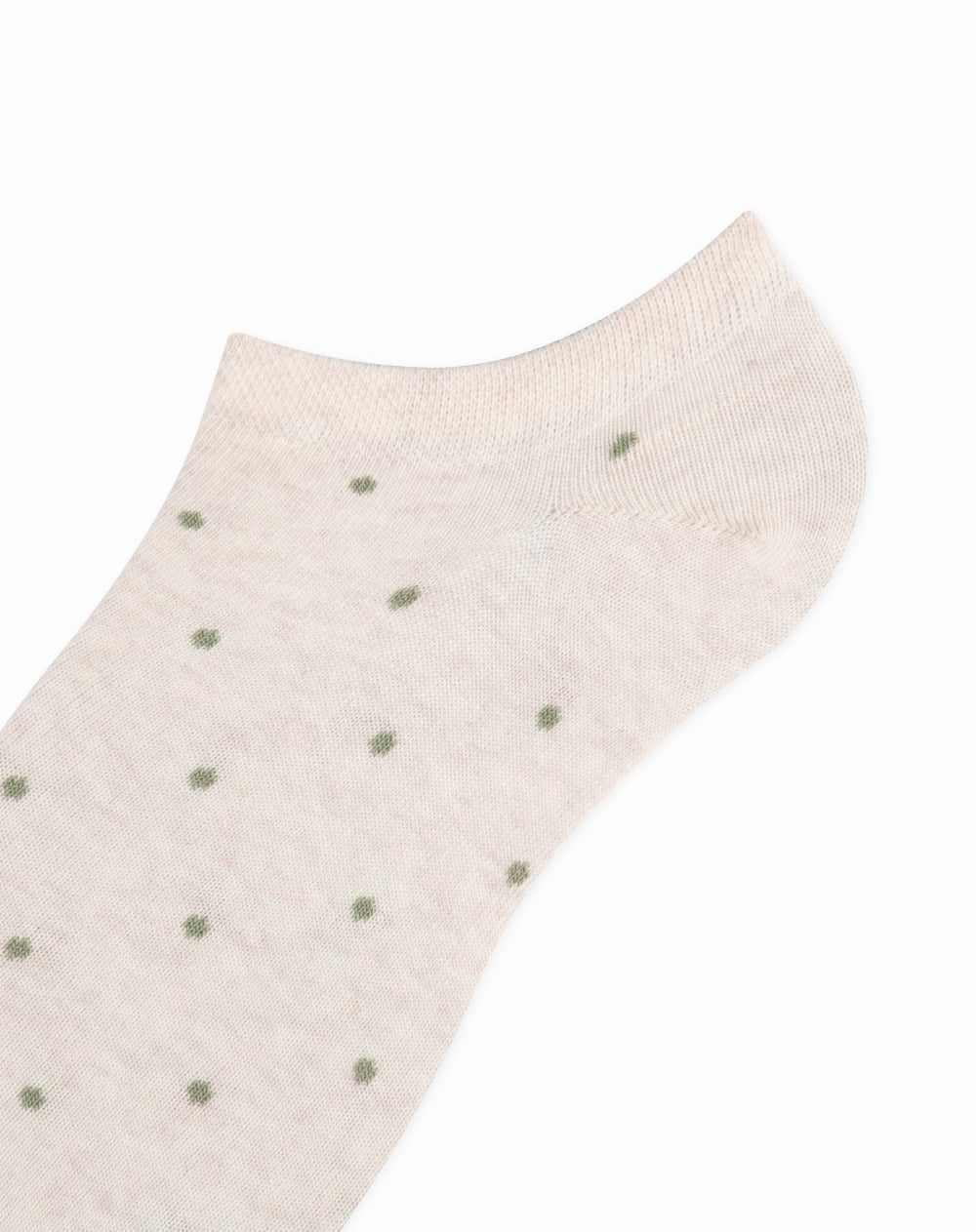 Medias para mujer tobilleras cortas  beige jaspe con puntos