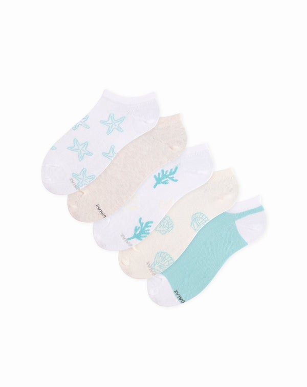 Medias para mujer tobilleras cortas paquete x5 unds surtidas