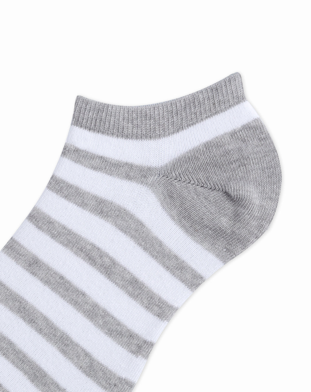 Medias para hombre tobilleras cortas  gris jaspe con rayas