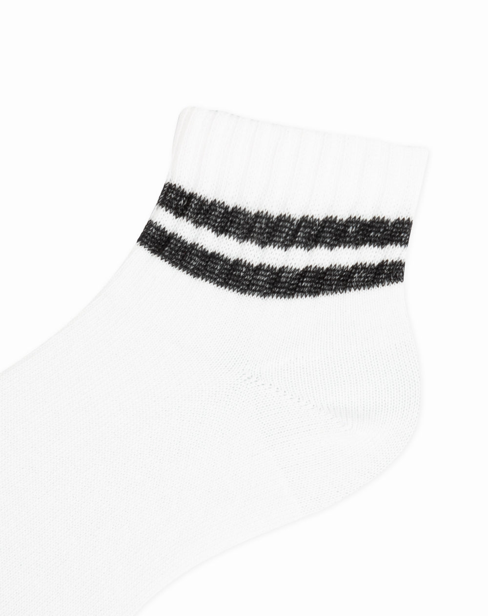 Medias para niñas tobilleras   blancas con rayas