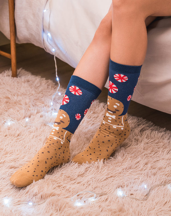 Medias unisex largas galletas navidad