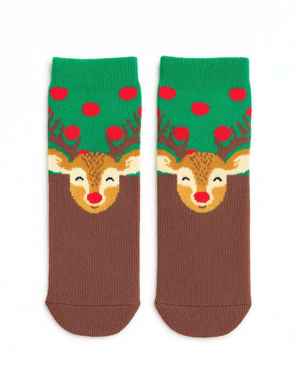 Medias bebé largas reno navidad