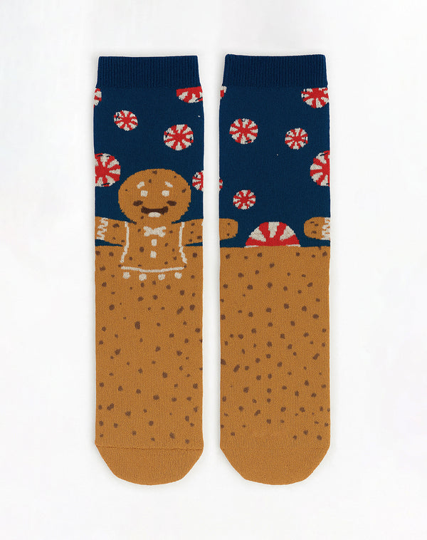 Medias niño unisex largas galletas navidad