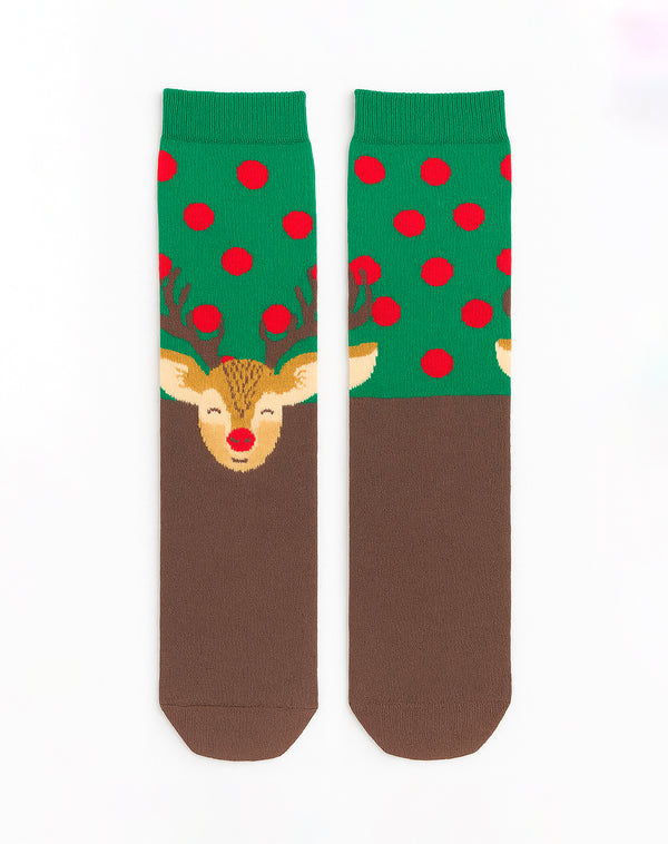 Medias niño unisex largas reno navidad