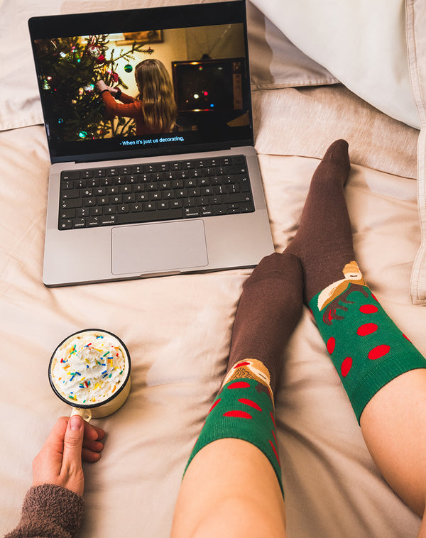 Medias unisex largas reno navidad