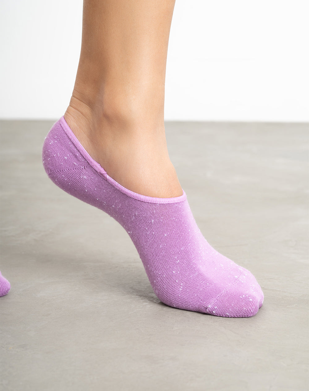 Medias para mujer tipo baleta protección empeine violetas