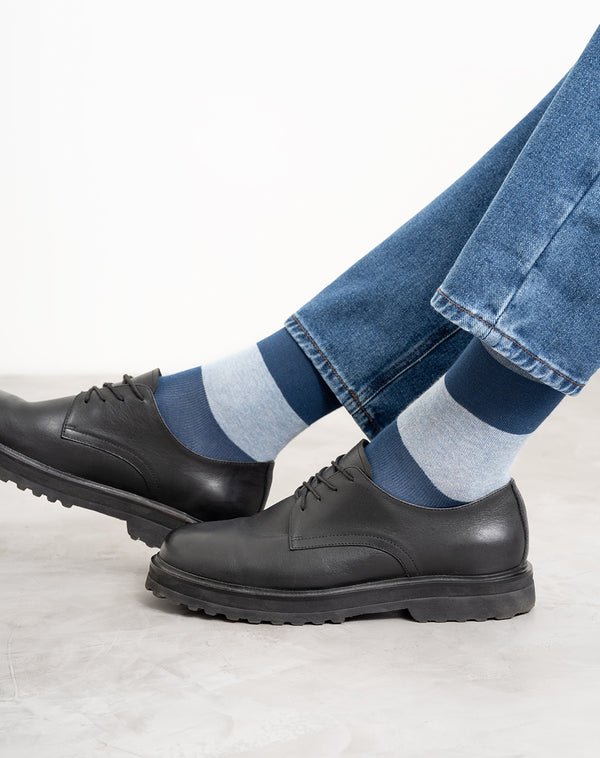 Medias para hombre largas  azules