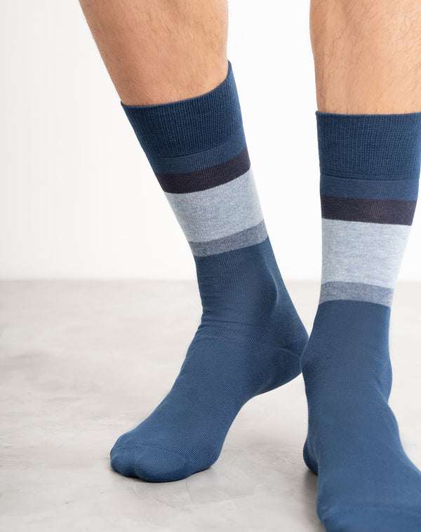 Medias para hombre largas  azules