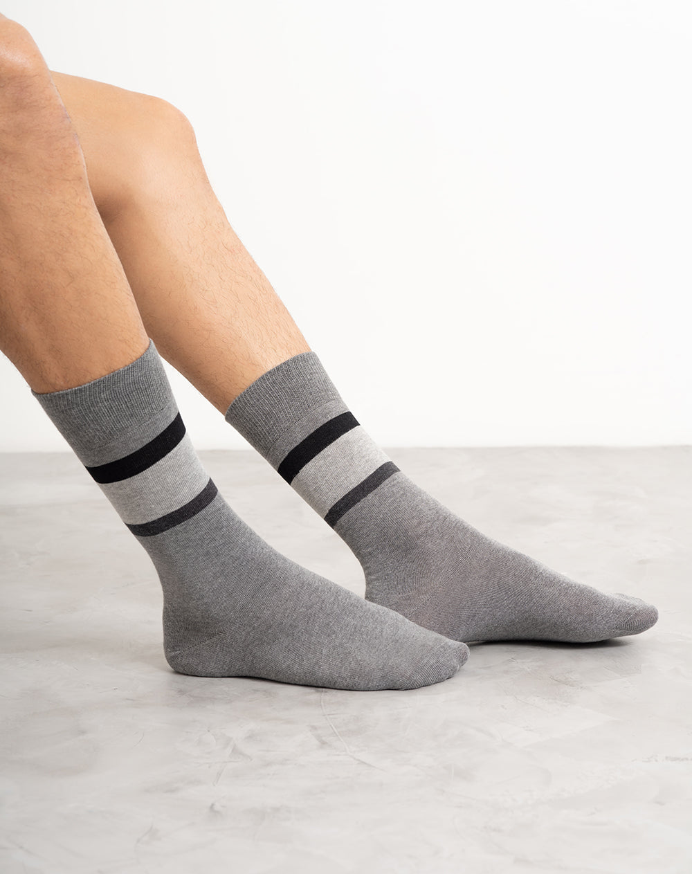 Medias para hombre largas  gris jaspe