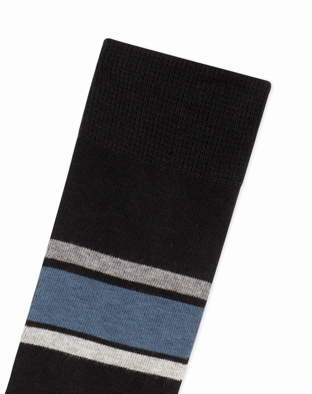 Medias para hombre largas  negras con franga de color