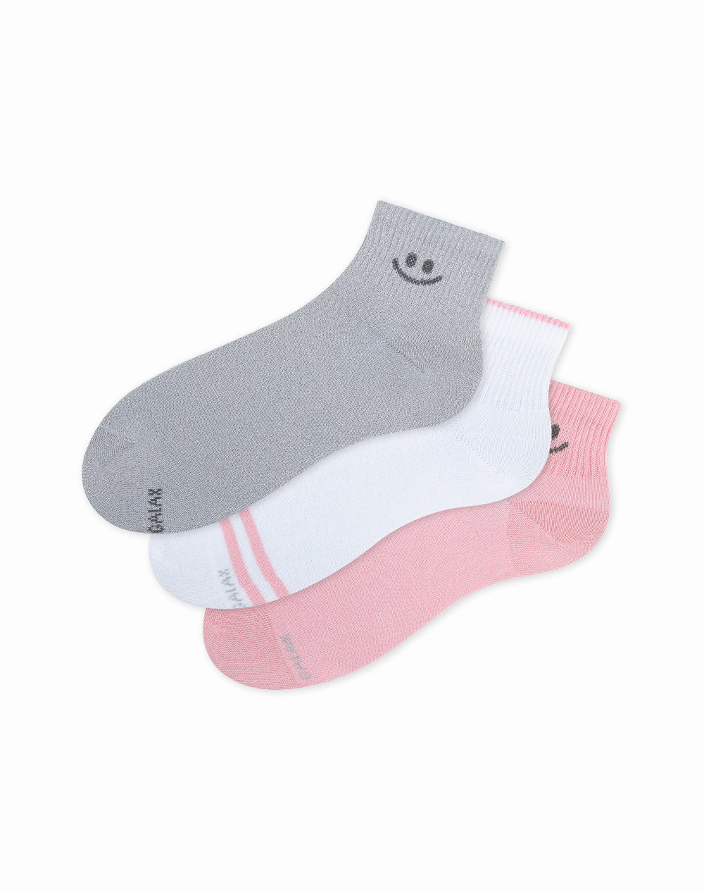 Medias para niñas tobilleras  paquete x3 unds surtidas