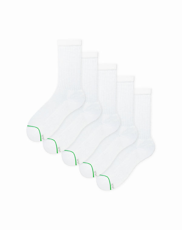Medias unisex largas colegial pack x5 blancas | 4-6, 6-8