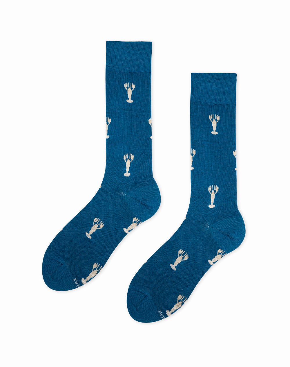 Medias para hombre largas  azules con langostas