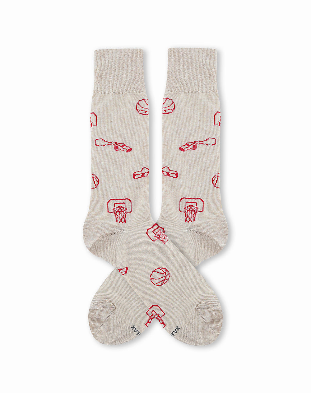 Medias hombre largas beige baloncesto | 10-12