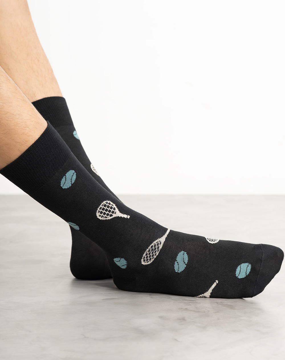 Medias hombre largas negras tenis | 10-12