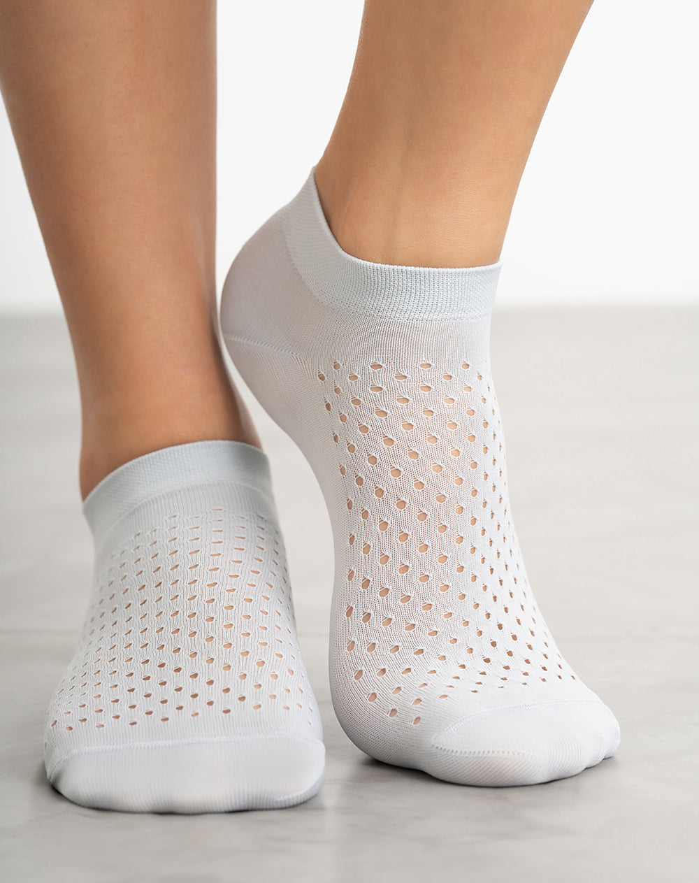 Medias mujer tobillera corta gris | 9-11
