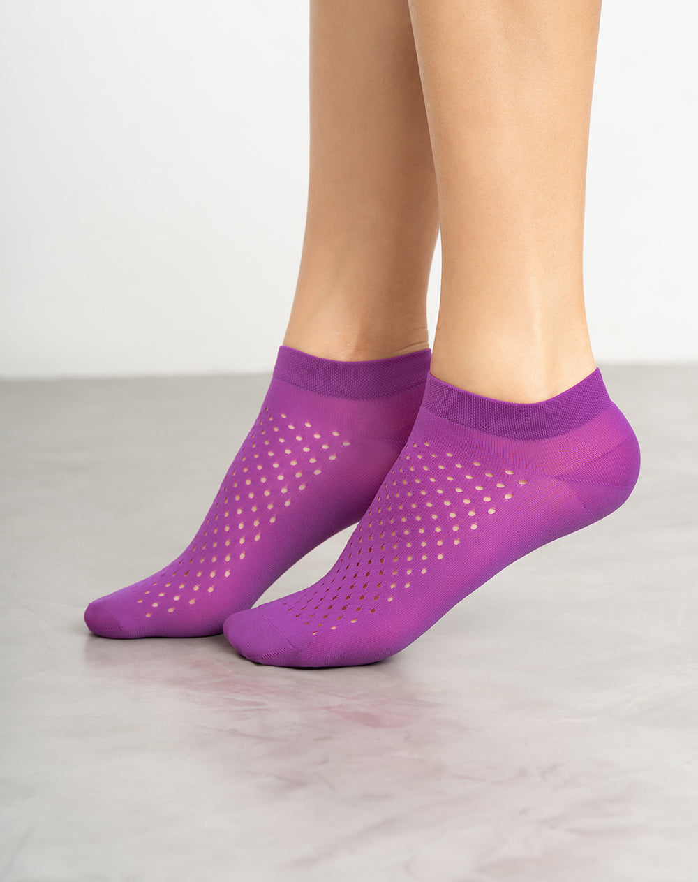 Medias mujer tobillera corta moradas | 9-11