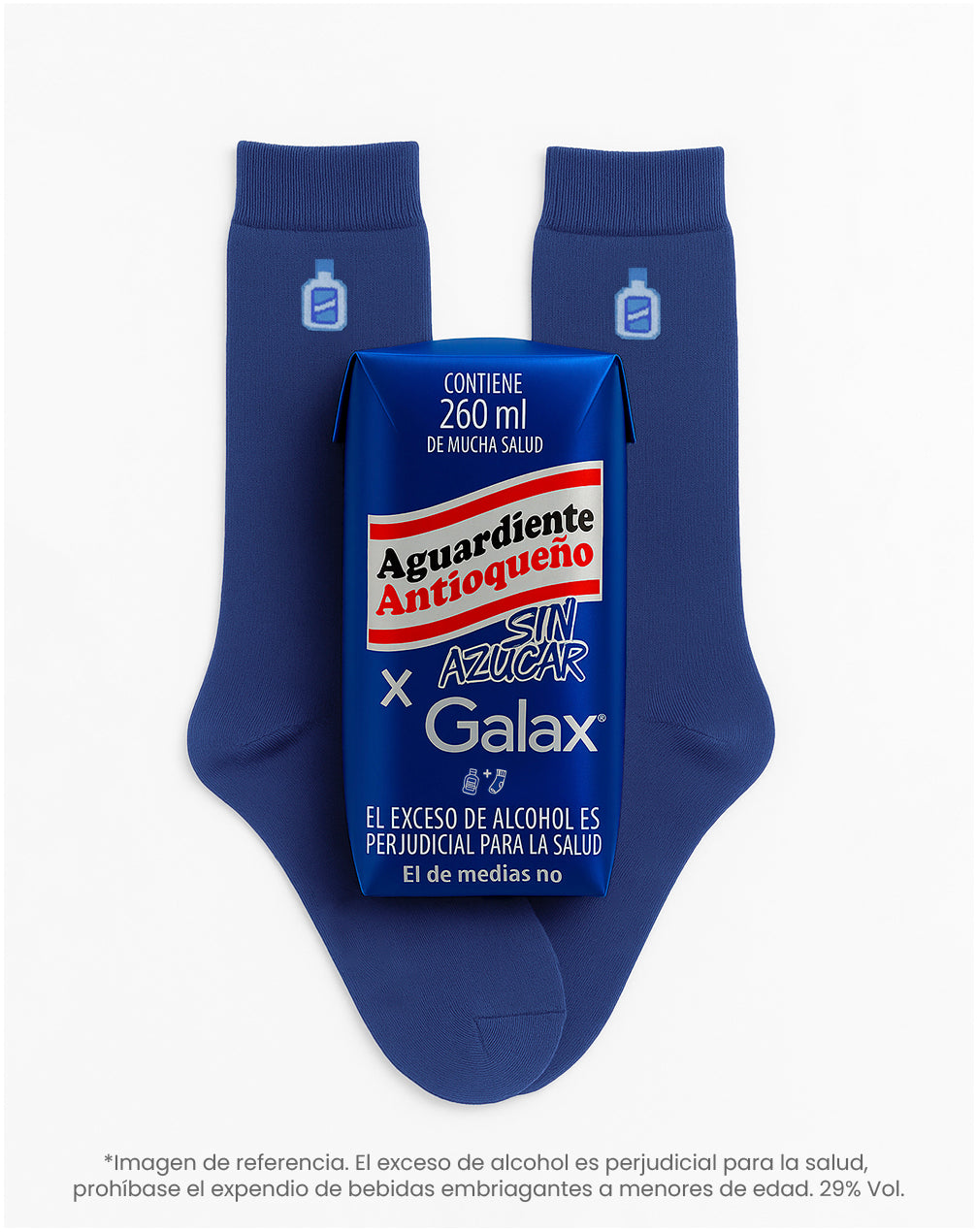 Medias largas azules dibujo