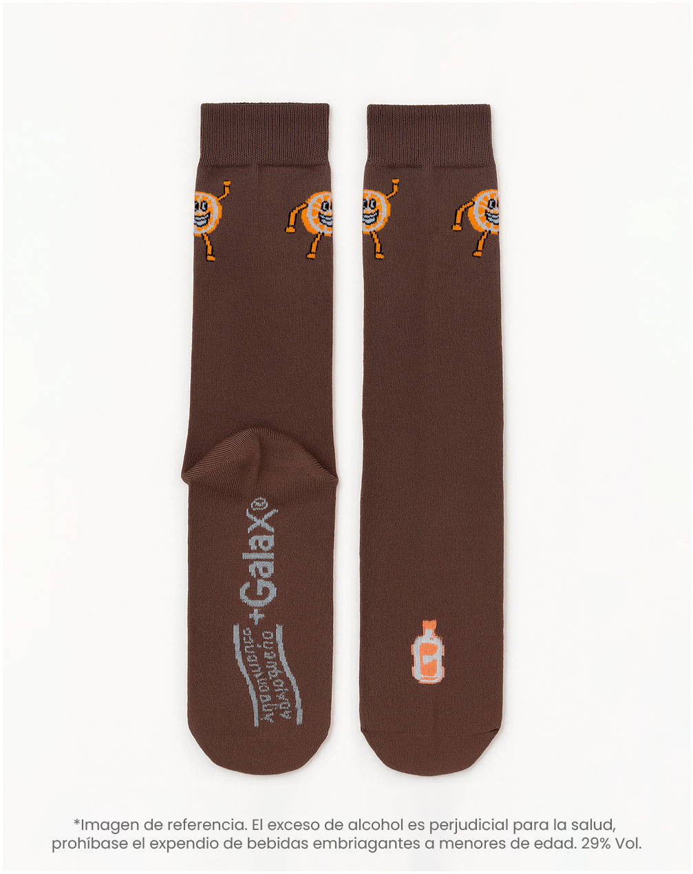 Medias largas café dibujo