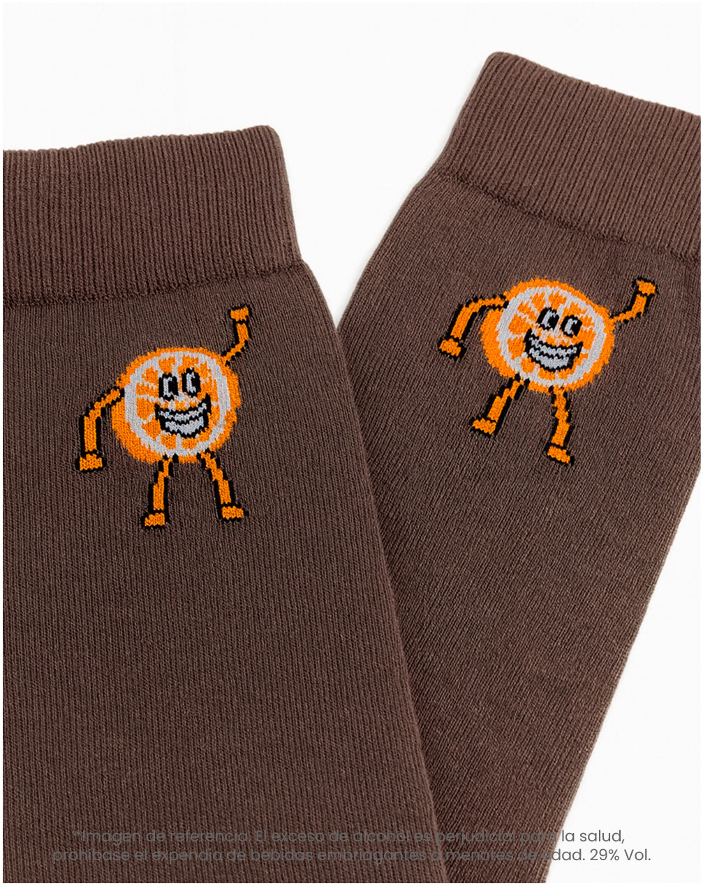 Medias largas café dibujo