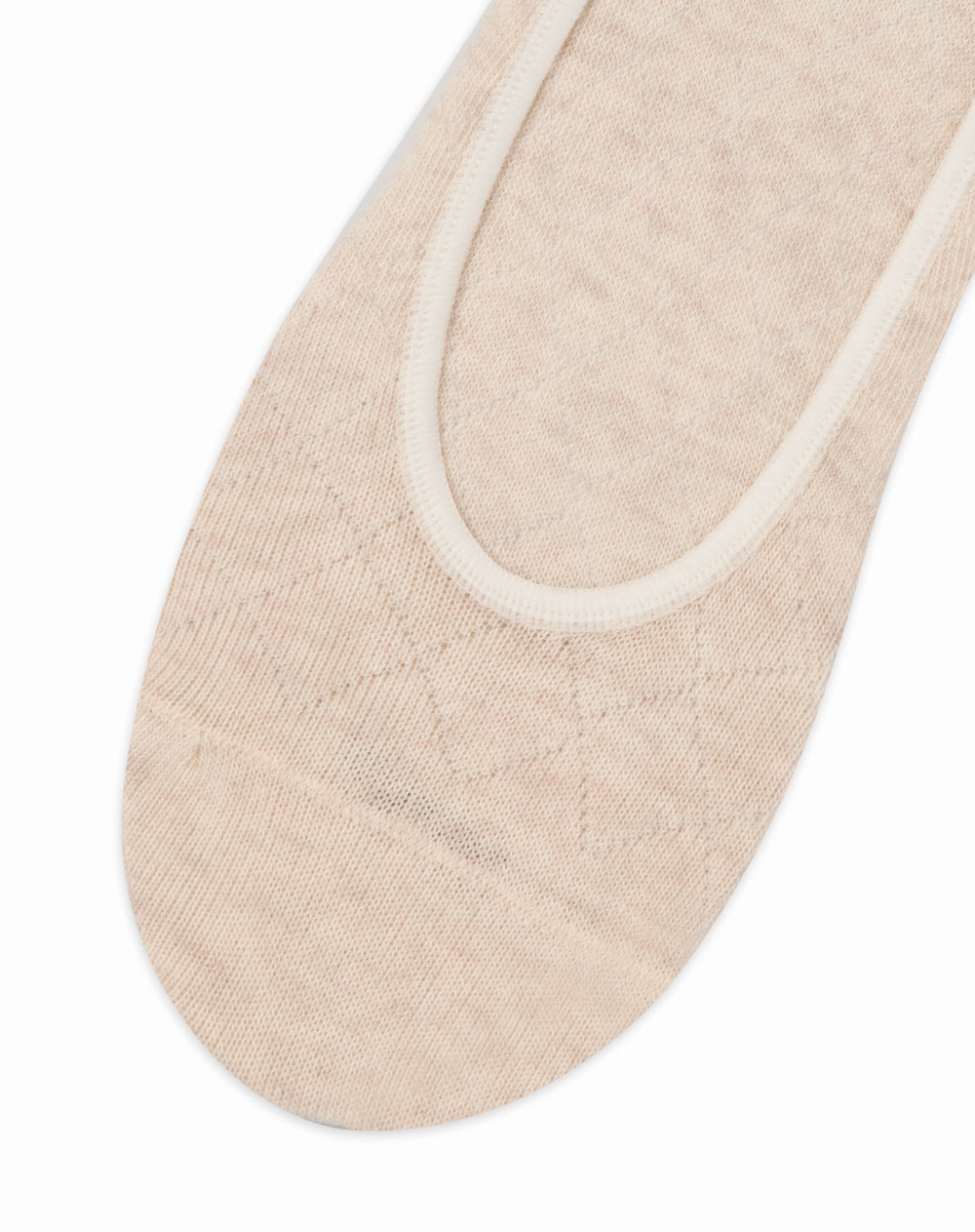 Medias para mujer tipo baleta  beige jaspe rombos