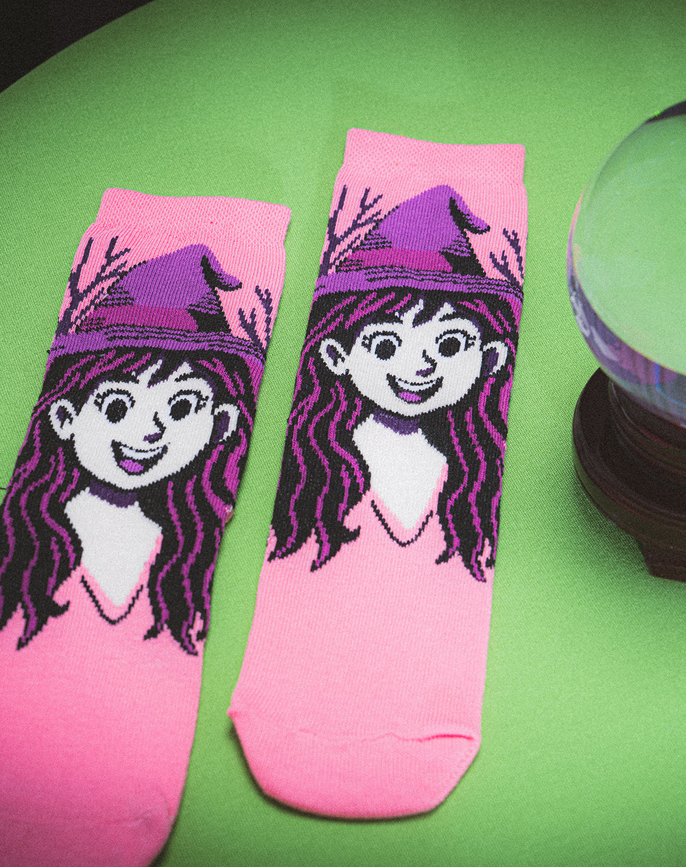 Medias niño unisex largas rosadas halloween