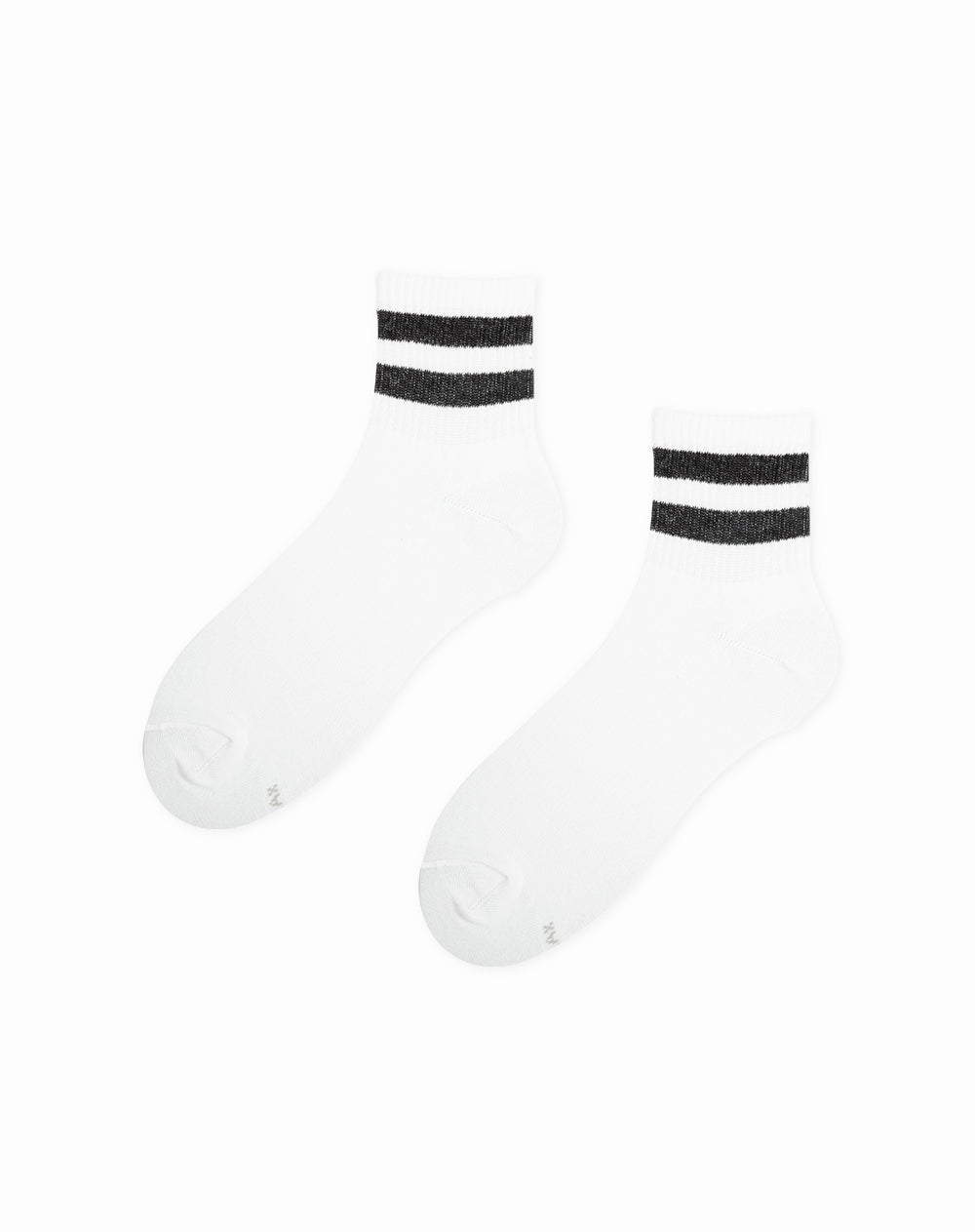 Medias para hombre tobilleras  blancas borde acanalado