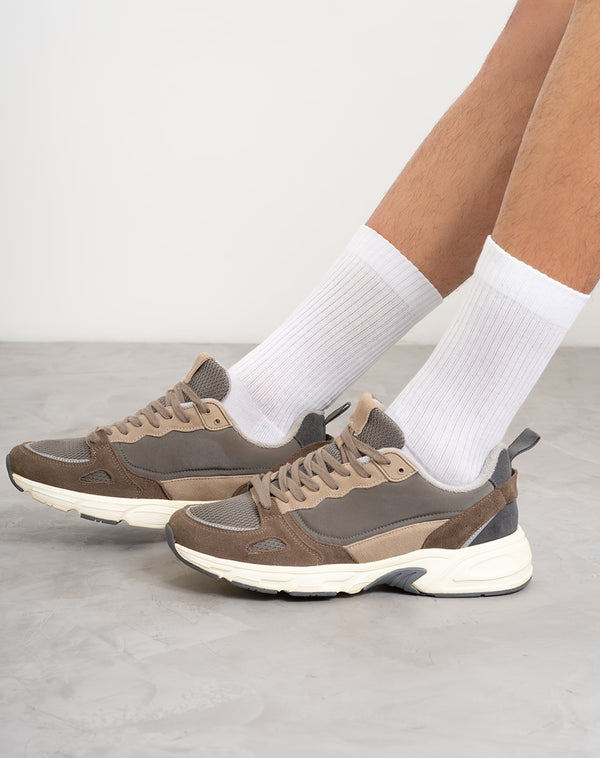 Medias para hombre largas pisada suave blancas acanaladas