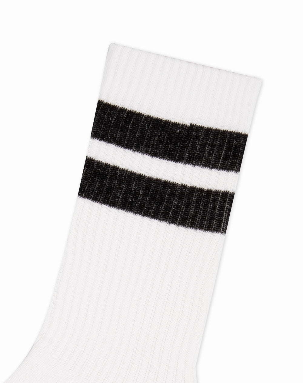 Medias para hombre largas pisada suave blancas acanaladas