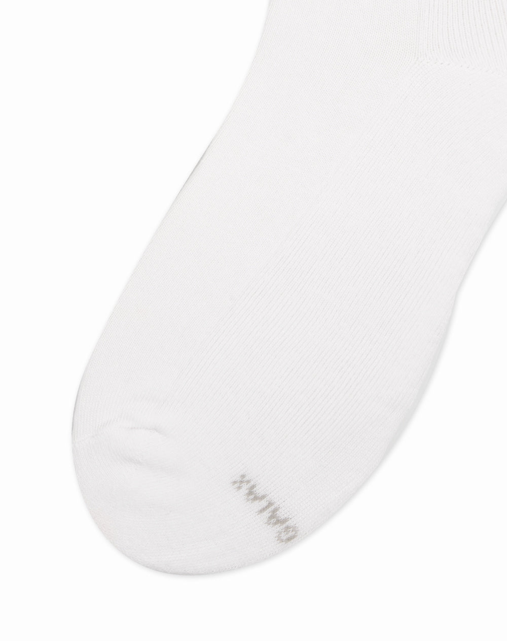 Medias para hombre largas pisada suave blancas acanaladas
